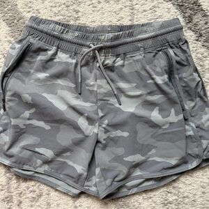 Athleta Gray Camo Athletic Shorts